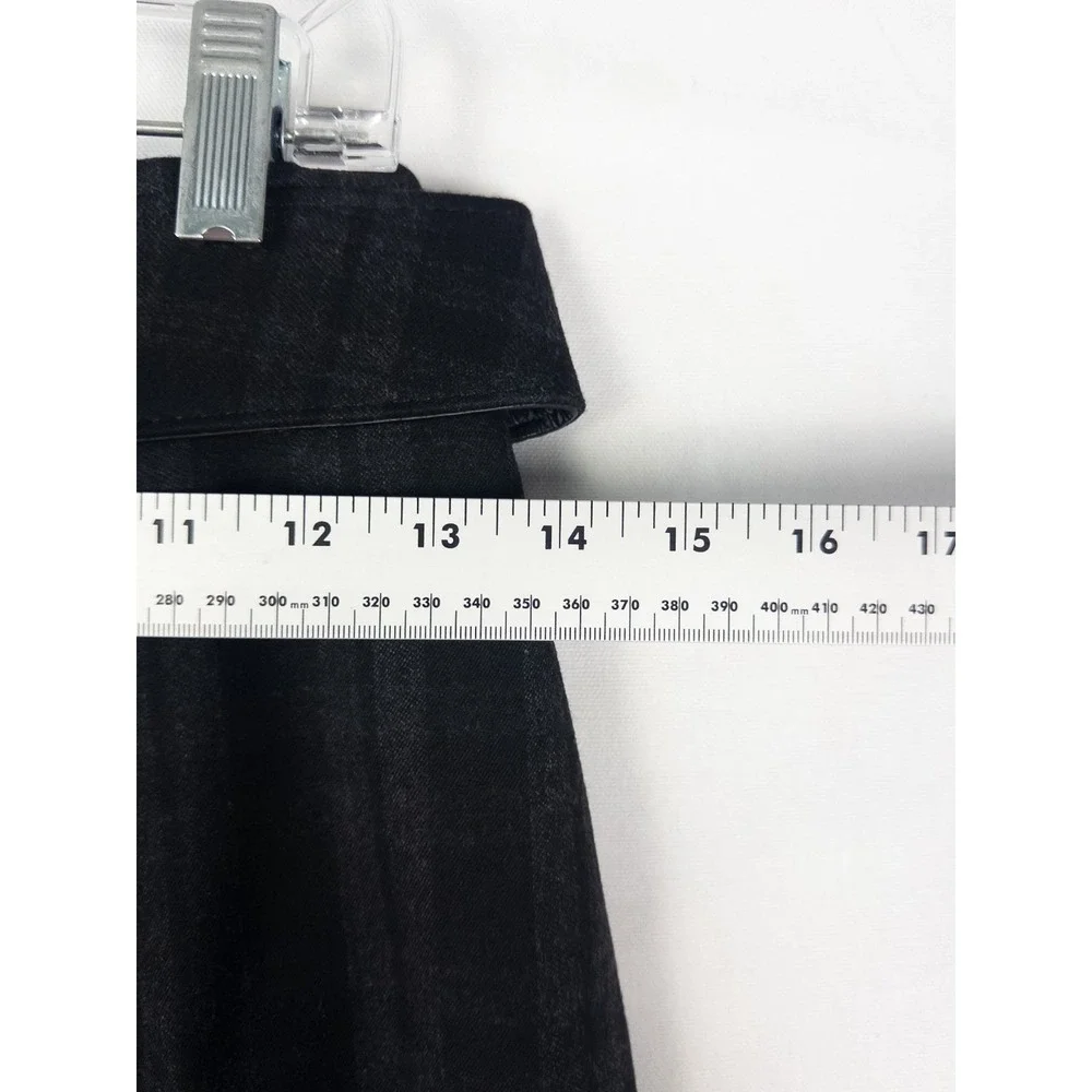 NWT Halogen Skirt Womens 6 Pencil Black Knit Belt Plaid Career‎ Office